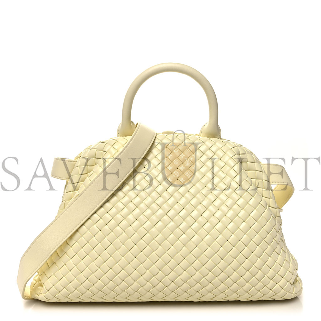 BOTTEGA VENETA NAPPA INTRECCIATO SMALL PADDED THE HANDLE TOTE ZEST WASHED  (30*20*10cm)