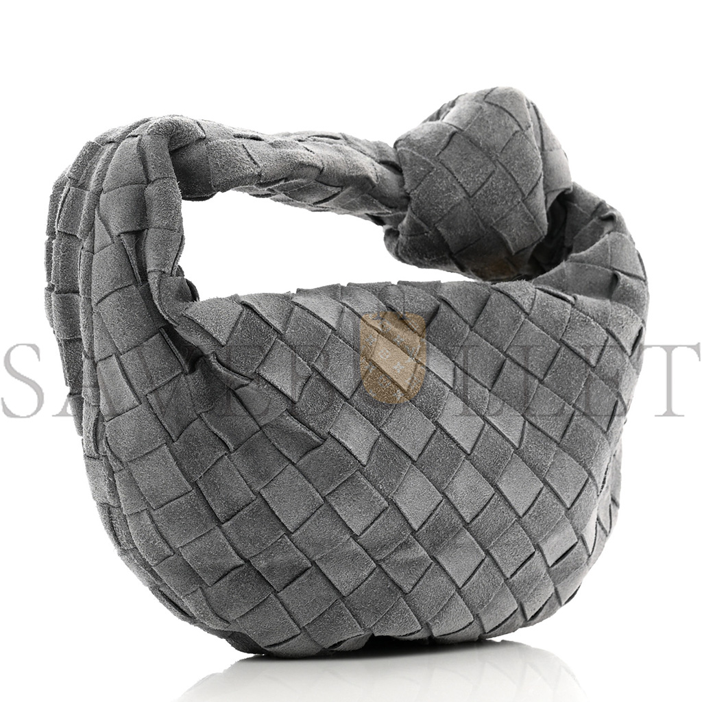 BOTTEGA VENETA SUEDE INTRECCIATO MINI JODIE THUNDER (24*14*8cm)