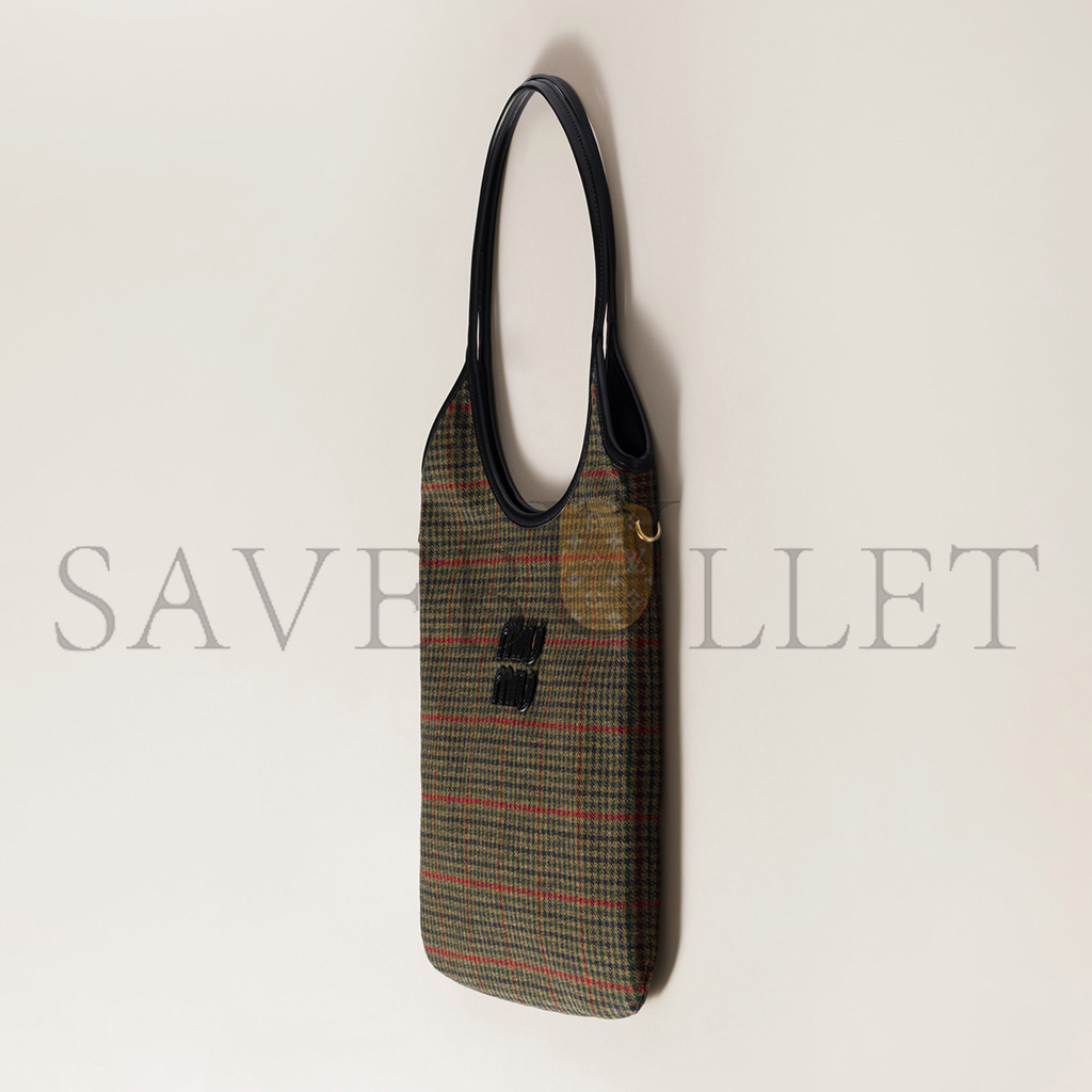 MIU MIU IVY TARTAN SHOPPING BAG 5BG281 (24*20cm)