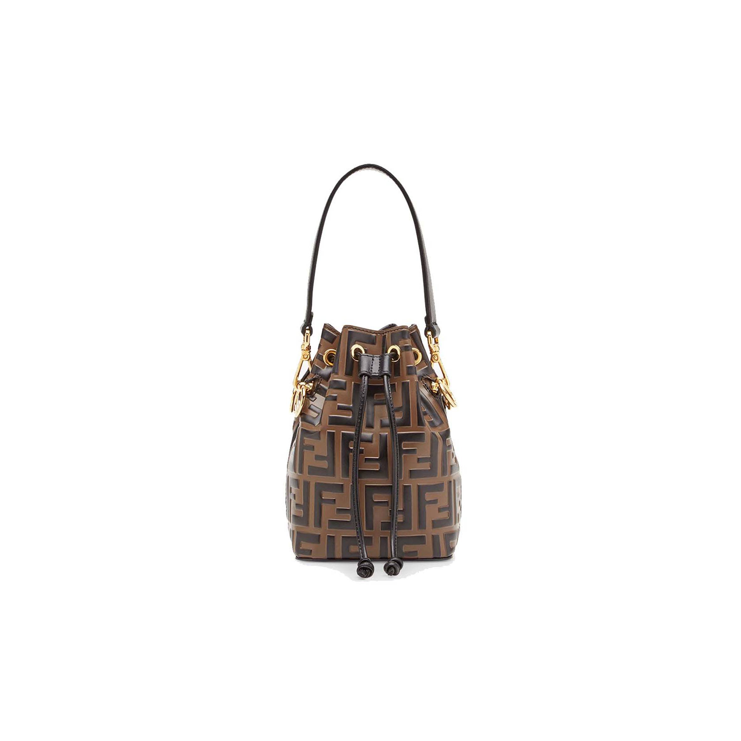 FENDI MON TRESOR - BROWN LEATHER MINI BAG 8BS010A659F13VK (18*12*10cm)