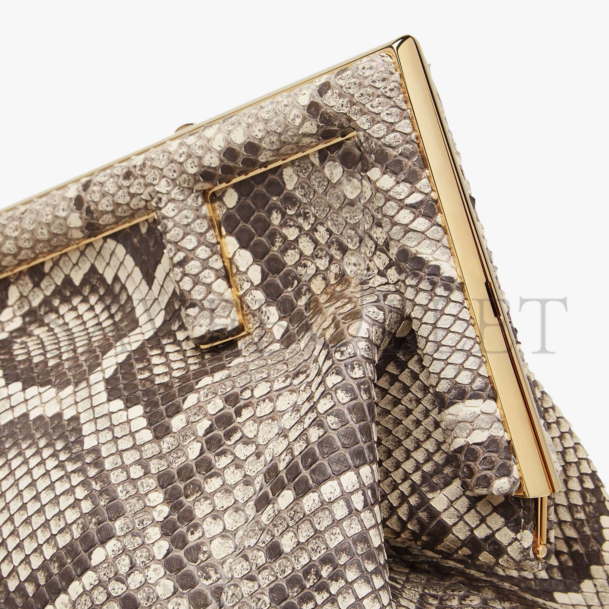 FENDI FIRST MEDIUM - WHITE PYTHON LEATHER BAG 8BP127AH97F1FEH (32.5*23.5*15cm)