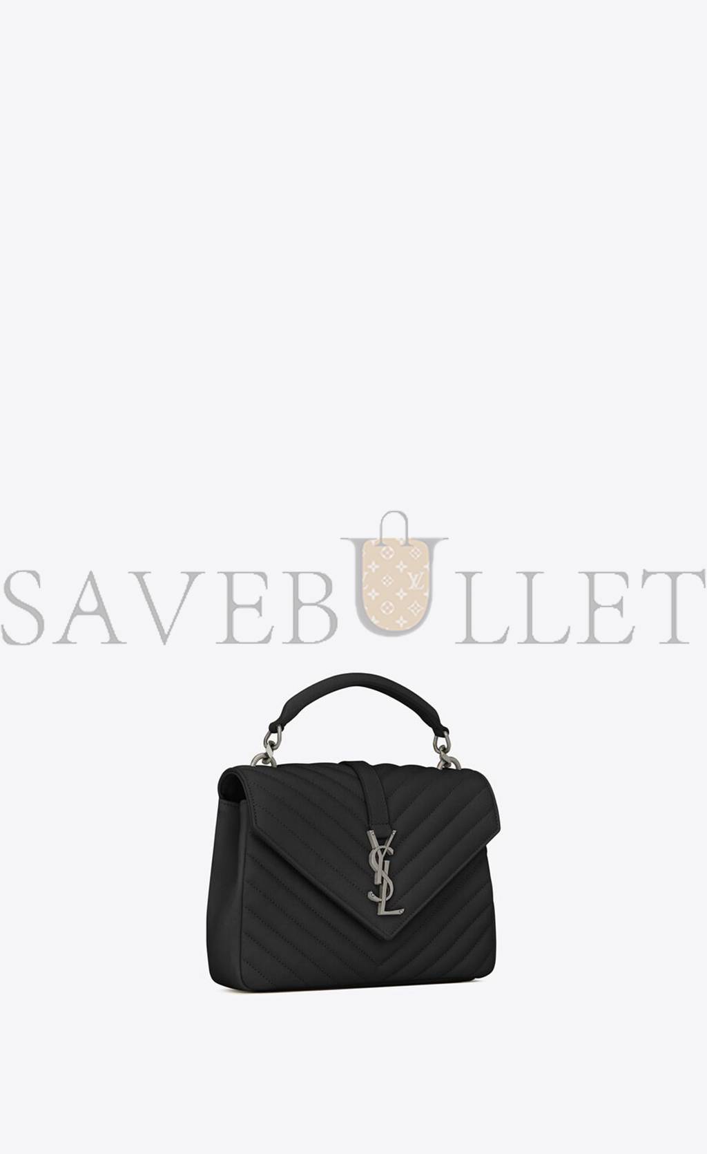 YSL COLLEGE MEDIUM CHAIN BAG IN QUILTED LEATHER 600279BRM041000 (24*17*6.5cm)